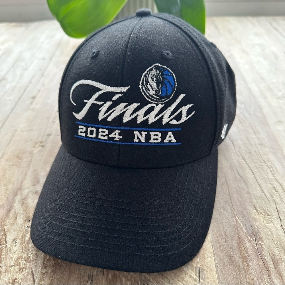 Dallas Mavericks 47 2024 NBA Finals Adjustable Hat Black OSFA Wool Blend NWOT - Picture 3 of 8